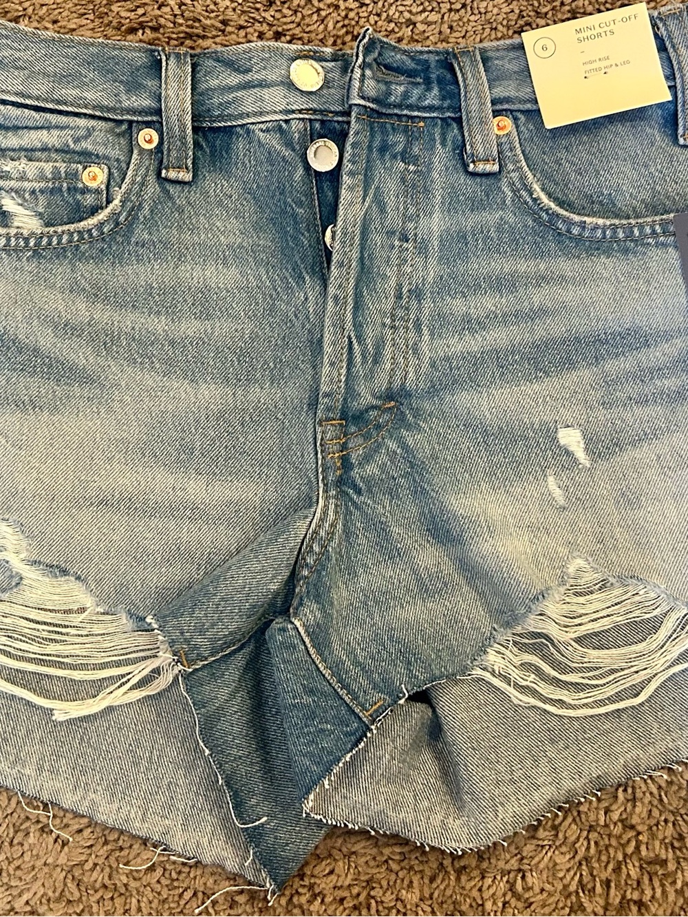 Universal Thread Light Blue Distressed Denim Jean Shorts